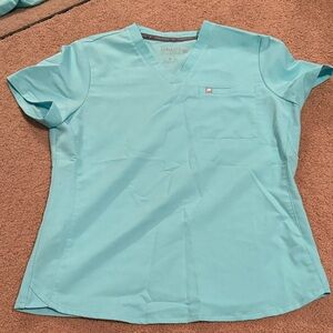 Fabletics Aqua Short Sleeve V-Neck Scrub top